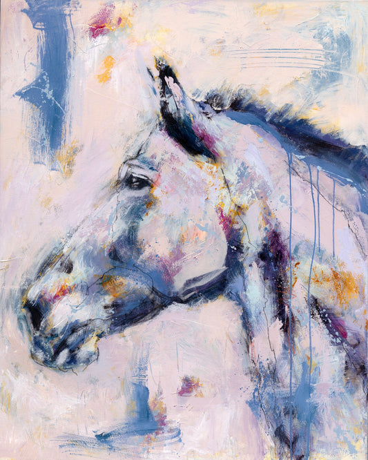 Velvet- Horse/Equine Art Print by Rose Hewartson Australian Artist