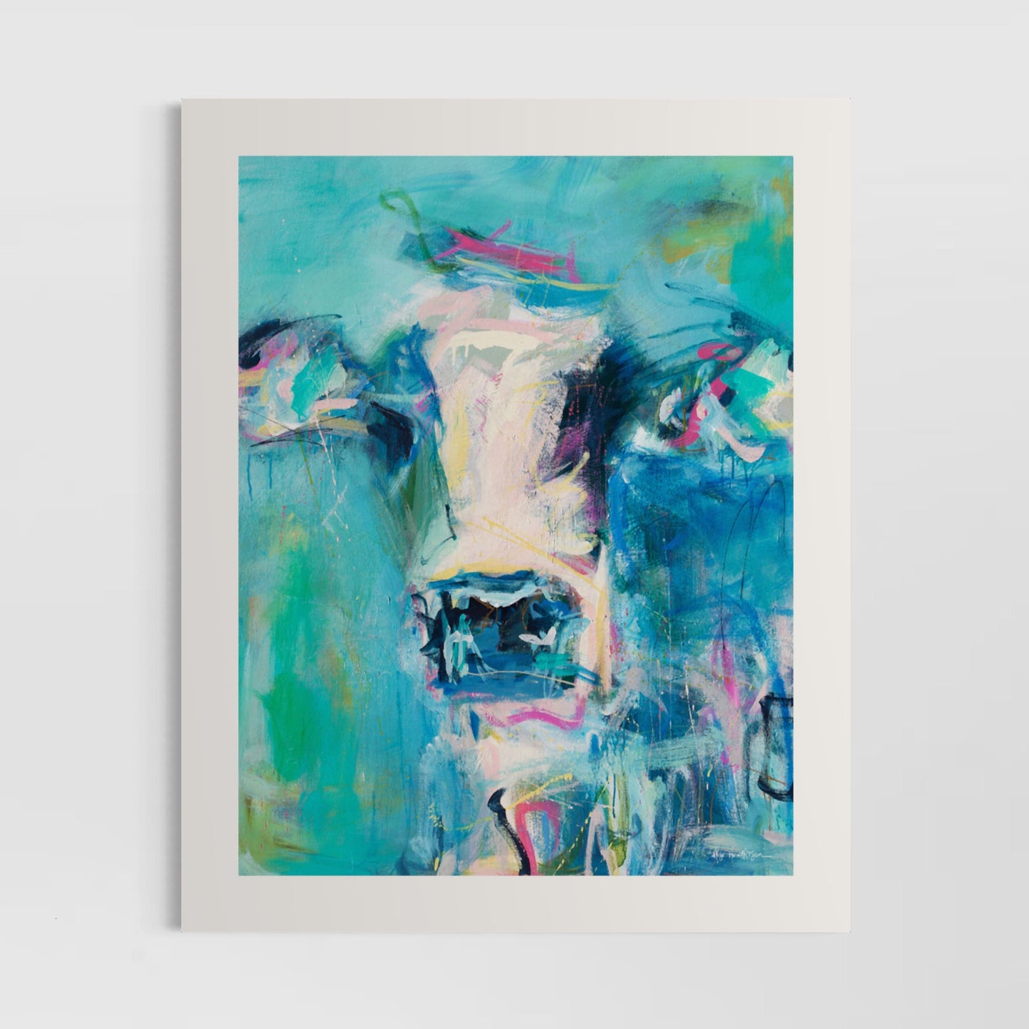 Priscilla - Cow Art Print by Rose Hewartson Australian Artist