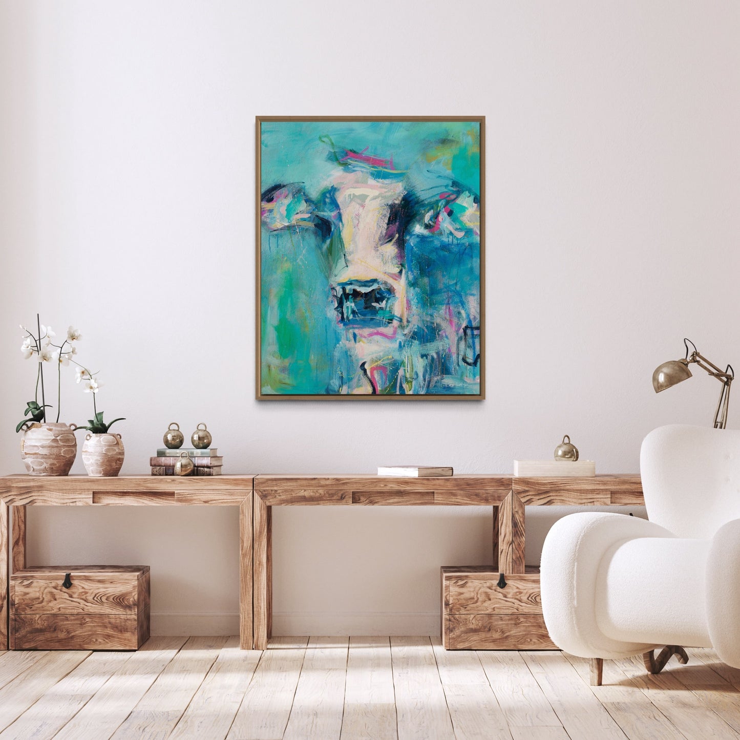 Priscilla - Cow Art Print by Rose Hewartson Australian Artist