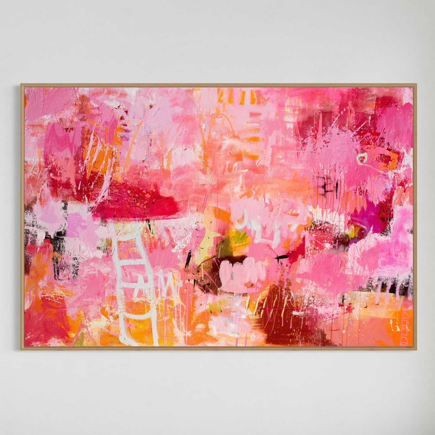 This Girl Is On Fire - Original Abstract Painting by Australian Artist Rose Hewartson 153 x 103cm